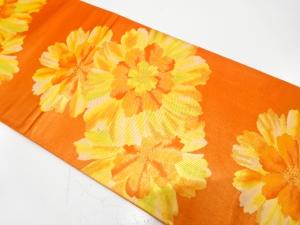 花模様織り出し　袋帯